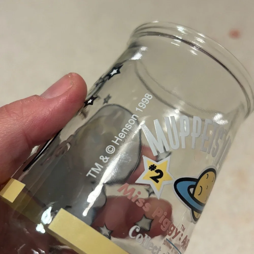 Vintage 1998 Welch's Muppets In Space Jelly Jar Miss Piggy A Shining Star #2